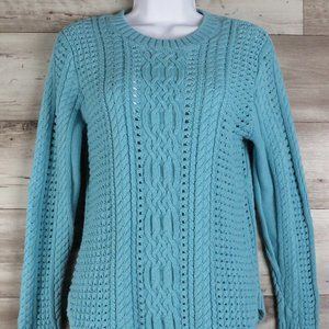 Jeanne Pierre* Women's‎ Long Sleeve Boat Neck Curved Hem Knit Sweater~ Large